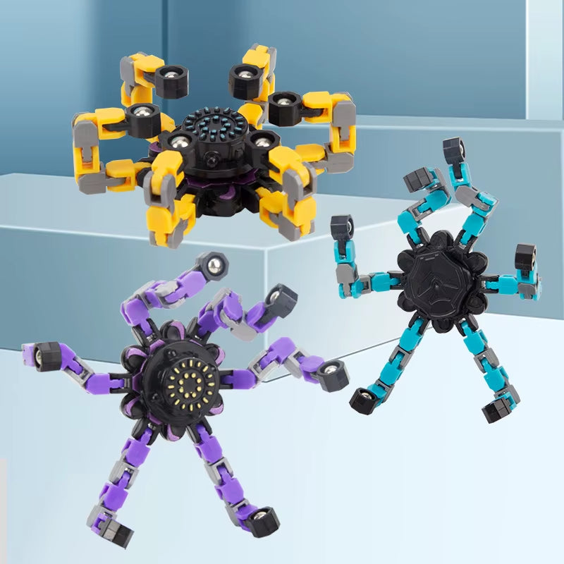 Kids Deformed Fidget Spinner Chain Toys for Children Resistance Hand Spinner Vent Toys Adult Gift
