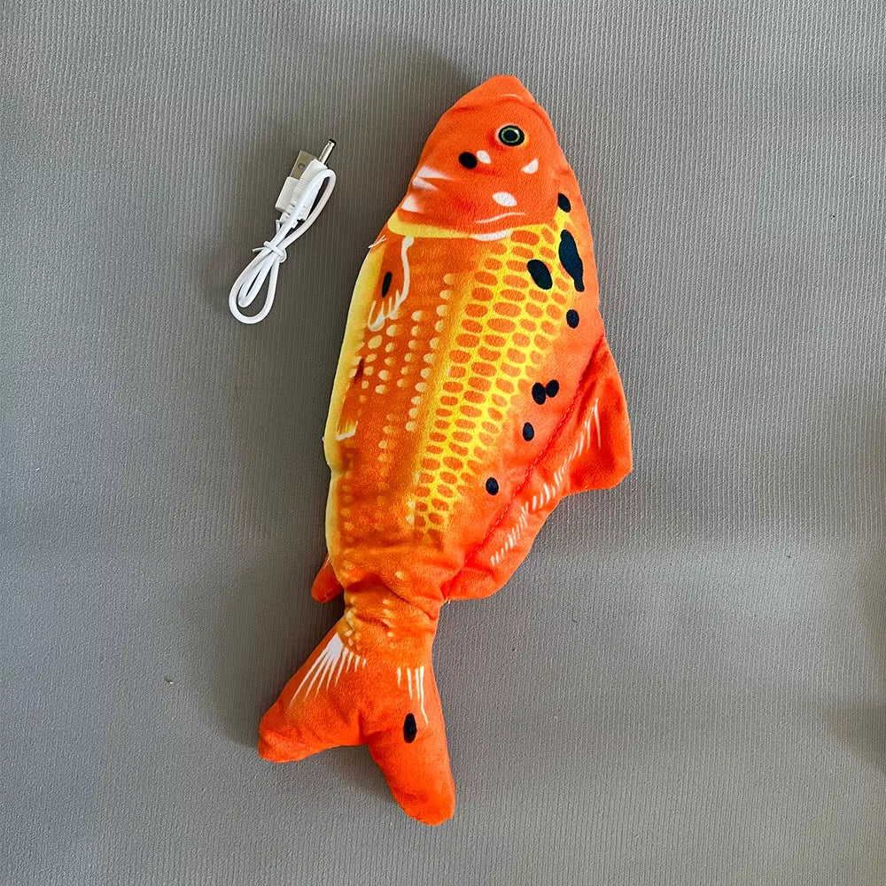 Electric Baby Sleeping Fish Toy 2.0 Non-Stop Auto Flopping Floppy Fish Cat Toy USB Rechargeable Wiggle Plush Toy for Baby & Cat