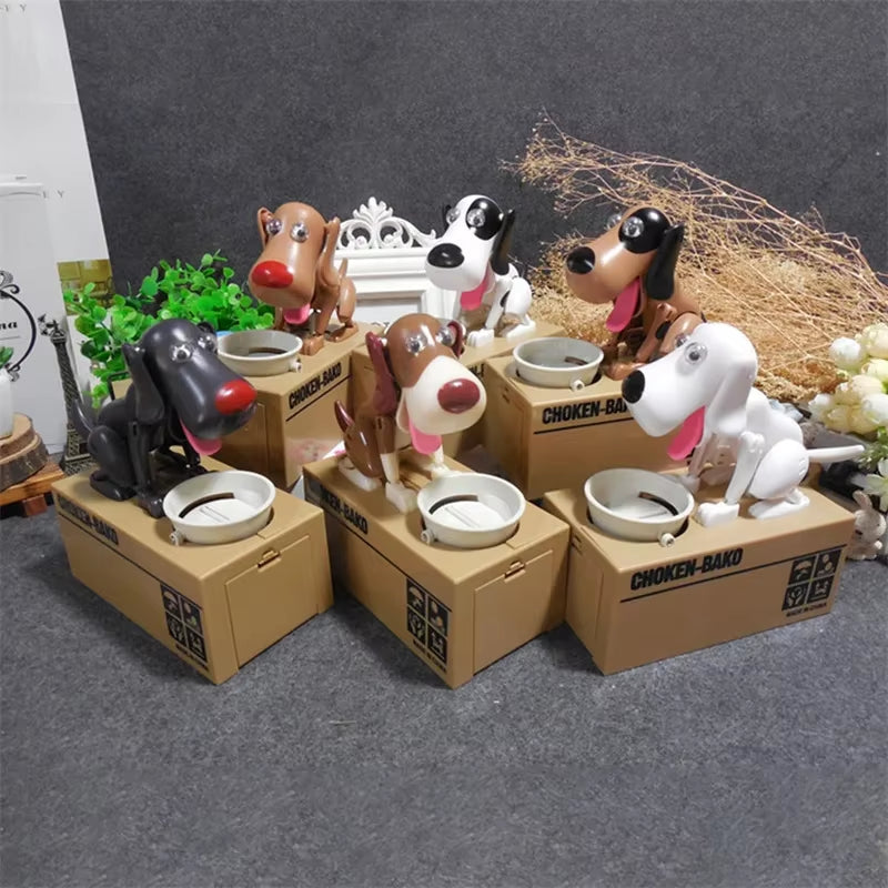 Cute Puppy Dog Piggy Bank save Money Box Saving Money Pot Coin Box Can Electronic Piggy Bank Children Kids Birthday Gifts