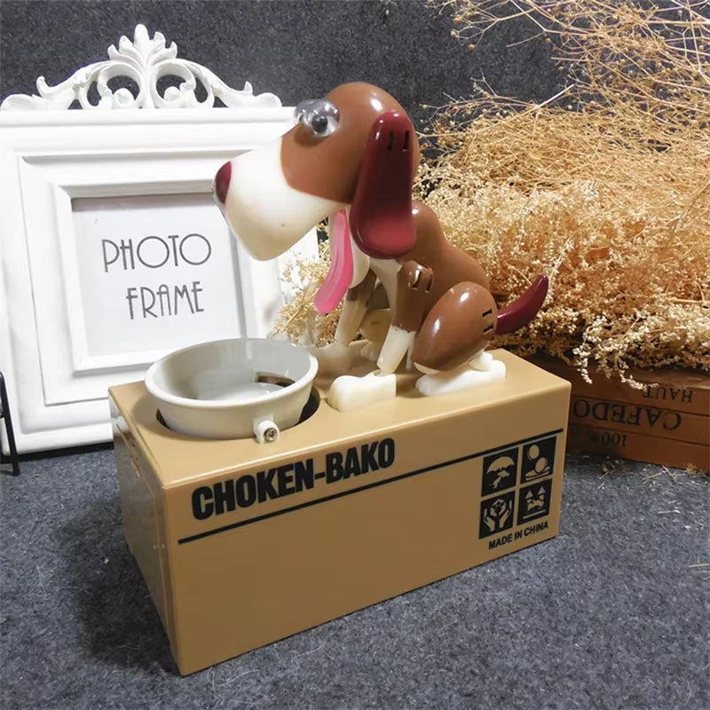 Cute Puppy Dog Piggy Bank save Money Box Saving Money Pot Coin Box Can Electronic Piggy Bank Children Kids Birthday Gifts