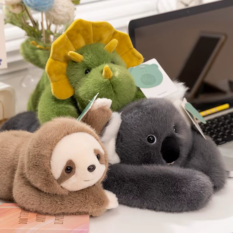65Cm Kawaii High Quality Forest Animal Plush Doll Pillow Soft Long-Arm Raccoon Dinosaur Sloth Panda Koala Plush Toy Home Decor