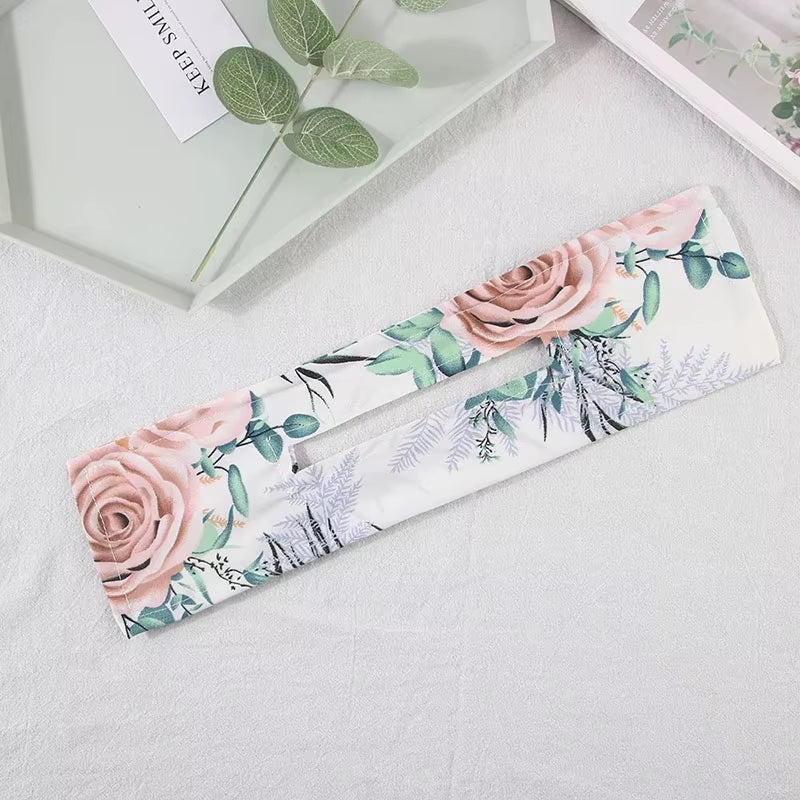 Deft Bun Hair Band Women Printed Headband Bow Donut Bun Maker DIY Hairstyle Braid Tool Ponytail Hair Twist Accessories Topknot
