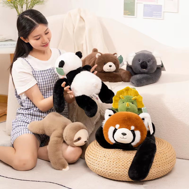 65Cm Kawaii High Quality Forest Animal Plush Doll Pillow Soft Long-Arm Raccoon Dinosaur Sloth Panda Koala Plush Toy Home Decor