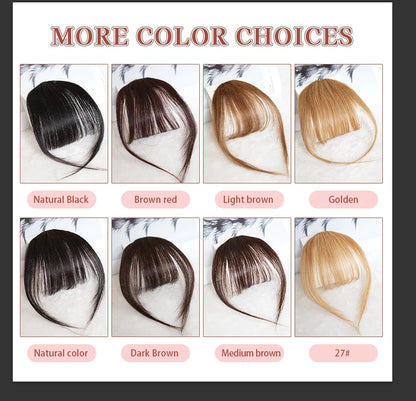 Invisible Air Bangs 100% Human Hair Hair Clip-In Extension Front Fringes Hair Pieces Air Bangs Styling Accessorie for Women