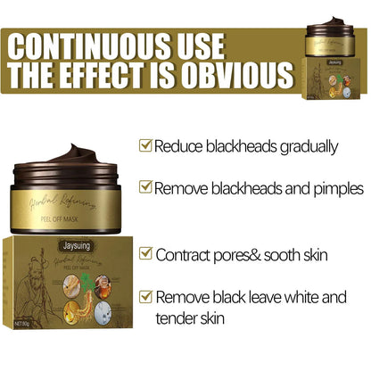 Peel off Mask Black Head Removal Shrink Pores Acne Nose Deep Cleaning Oil Control Moisturizing Face Mask Skin Care 80G