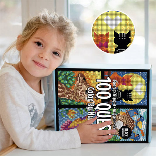 100 Quests Color by Number for Adults Color by Number Activity Book Drawing Learning Book to Create Stunning Artworks for Kids