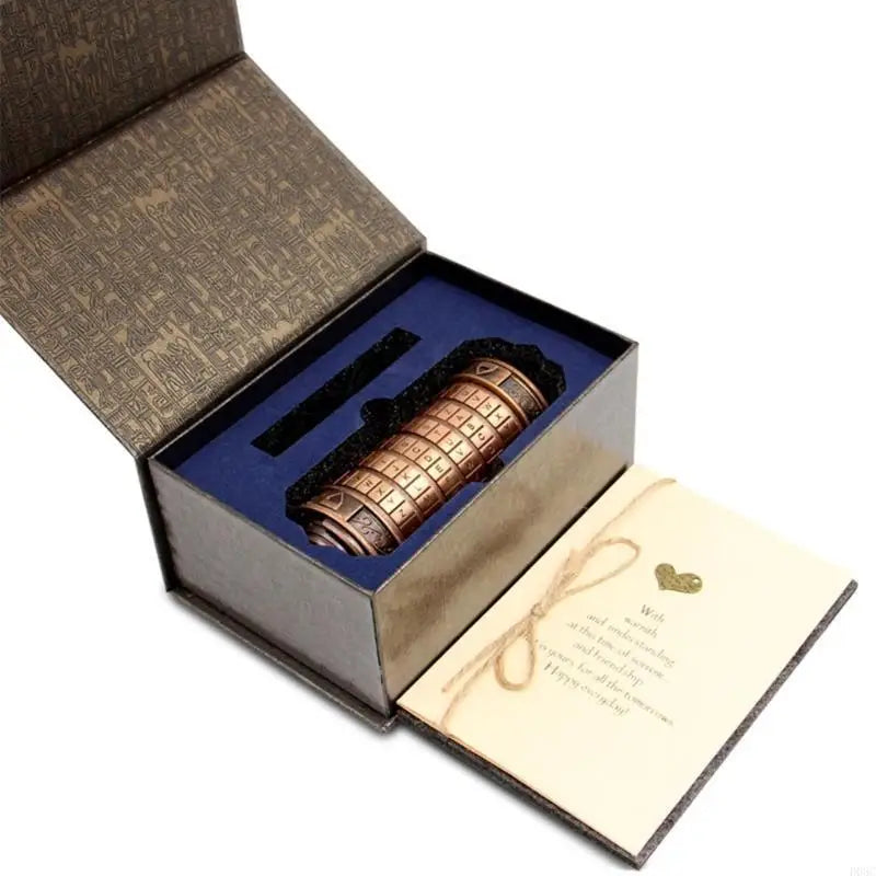 D08C Mini Cryptex Lock Puzzle Box with Secret Compartments Anniversary Wife Gift