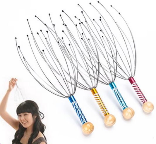 Octopus Head Massager Scalp Massager Relaxation Relief Body Massager Remove Muscle Tension Tiredness Metal Head Relax Massager