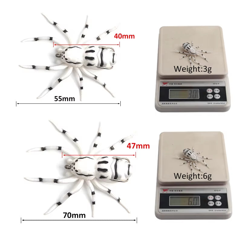 Fishing Lure Floating Spider Soft Bait 4/4.7Cm 3/6G Mini Crankbait Crazy Artificial Bionic Crank Luree Topwater Fake Bait