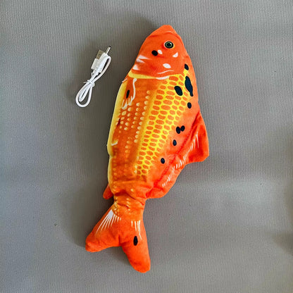 Electric Baby Sleeping Fish Toy 2.0 Non-Stop Auto Flopping Floppy Fish Cat Toy USB Rechargeable Wiggle Plush Toy for Baby & Cat