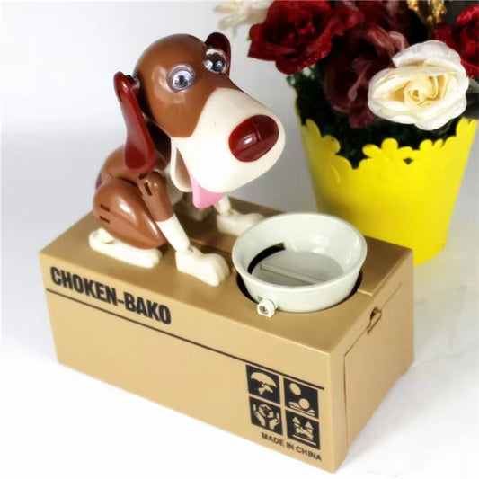 Cute Puppy Dog Piggy Bank save Money Box Saving Money Pot Coin Box Can Electronic Piggy Bank Children Kids Birthday Gifts