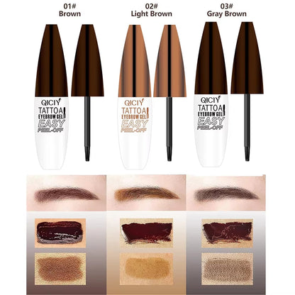 Lasting 3 Days Tattoo Easy Peel off Eyebrow Gel Cream Types Long-Lasting Smudge-Proof Sweat Resistant Waterproof Cosmetics