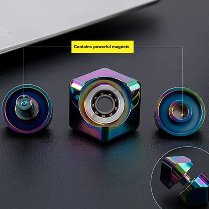 Alloy Cube Spinner Fingertip Gyroscope Fidget anti Stress Toys Adult Office Home Travel Portable Stress Relief Toys Xmas Gifts