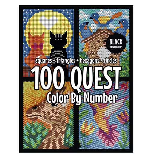 100 Quests Color by Number for Adults Color by Number Activity Book Drawing Learning Book to Create Stunning Artworks for Kids