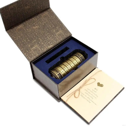 D08C Mini Cryptex Lock Puzzle Box with Secret Compartments Anniversary Wife Gift
