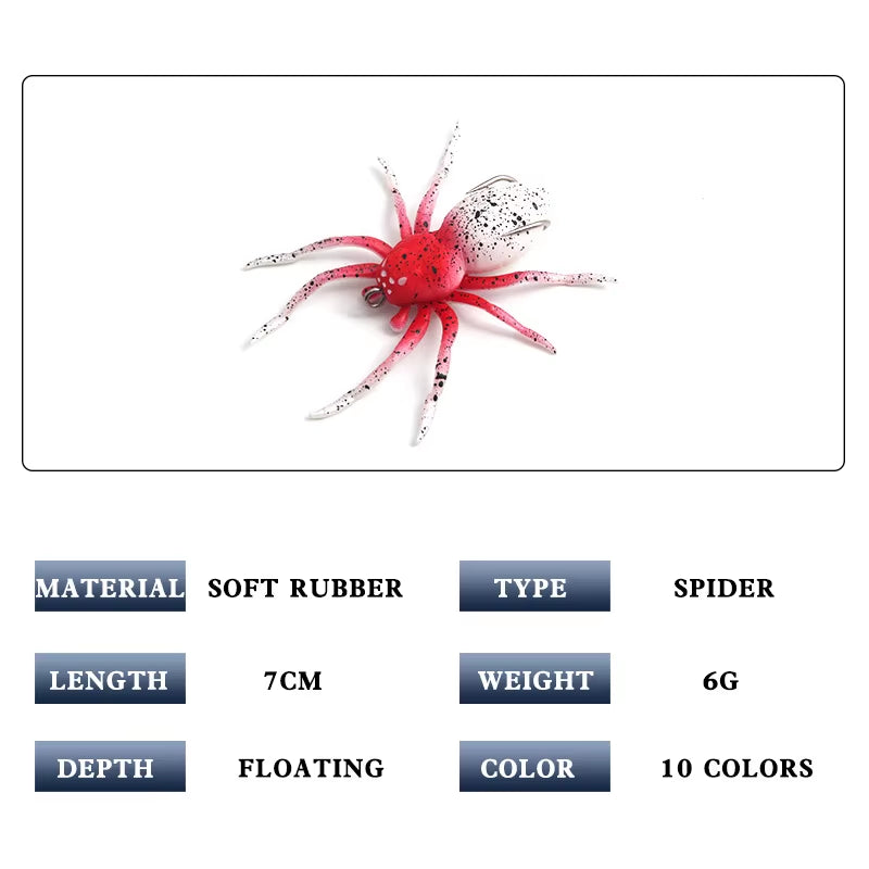 Fishing Lure Floating Spider Soft Bait 4/4.7Cm 3/6G Mini Crankbait Crazy Artificial Bionic Crank Luree Topwater Fake Bait
