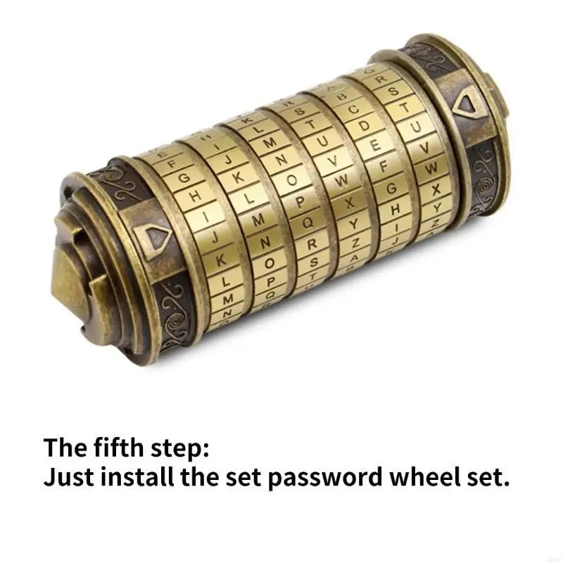 D08C Mini Cryptex Lock Puzzle Box with Secret Compartments Anniversary Wife Gift