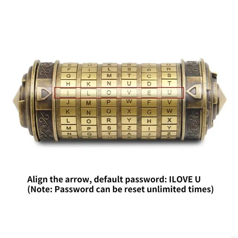 D08C Mini Cryptex Lock Puzzle Box with Secret Compartments Anniversary Wife Gift